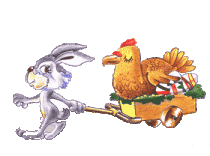 Gif animé Pâques lapin poule